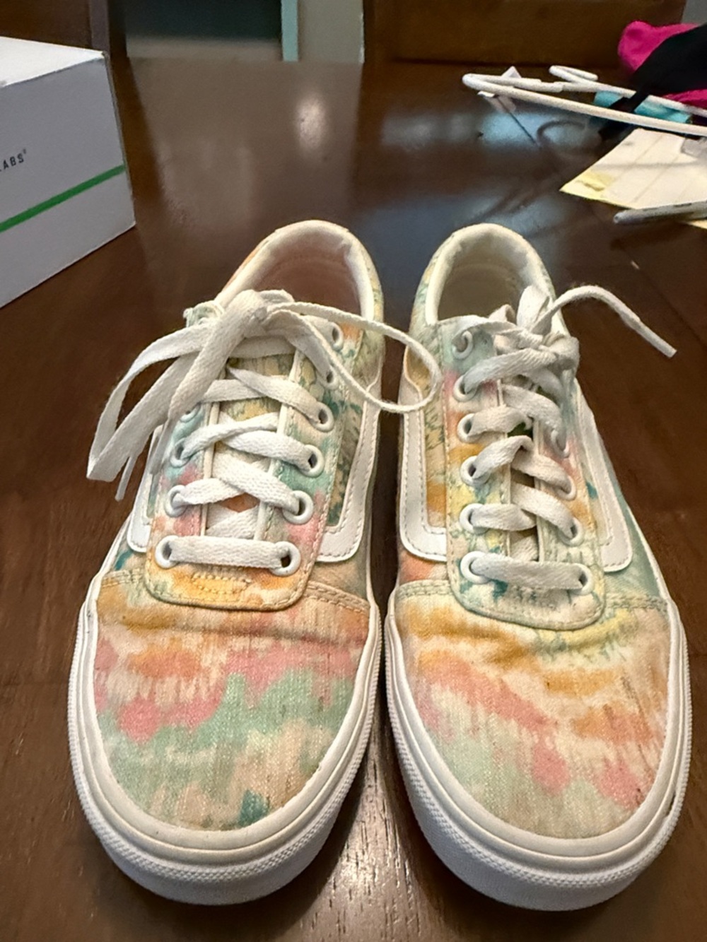 Vans Pastel Tie-Dye Canvas Sneakers - White Trim size 6.5 w.